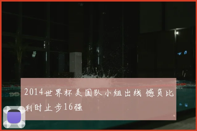 2014世界杯美国队小组出线 憾负比利时止步16强