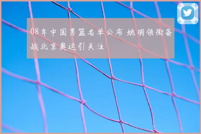 08年中国男篮名单公布 姚明领衔备战北京奥运引关注